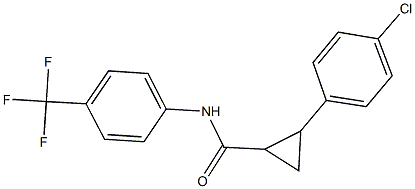 2-(4-chlorophenyl)-N-[4-(trifluoromethyl)phenyl]cyclopropanecarboxamide Struktur