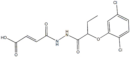 4-{2-[2-(2,5-dichlorophenoxy)butanoyl]hydrazino}-4-oxo-2-butenoic acid Struktur