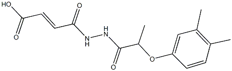 4-{2-[2-(3,4-dimethylphenoxy)propanoyl]hydrazino}-4-oxo-2-butenoic acid Struktur