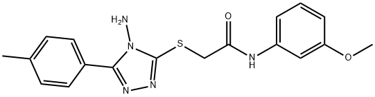 2-{[4-amino-5-(4-methylphenyl)-4H-1,2,4-triazol-3-yl]sulfanyl}-N-(3-methoxyphenyl)acetamide Struktur