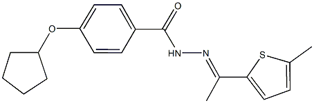 4-(cyclopentyloxy)-N'-[1-(5-methyl-2-thienyl)ethylidene]benzohydrazide Struktur