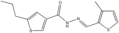 N'-[(3-methyl-2-thienyl)methylene]-5-propyl-3-thiophenecarbohydrazide Struktur