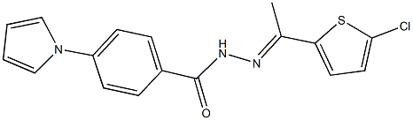 N'-[1-(5-chloro-2-thienyl)ethylidene]-4-(1H-pyrrol-1-yl)benzohydrazide Struktur