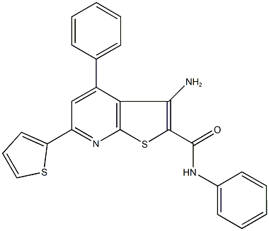 3-amino-N,4-diphenyl-6-(2-thienyl)thieno[2,3-b]pyridine-2-carboxamide Struktur