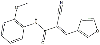 2-cyano-3-(3-furyl)-N-(2-methoxyphenyl)acrylamide Struktur