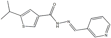 5-isopropyl-N'-(3-pyridinylmethylene)-3-thiophenecarbohydrazide Struktur