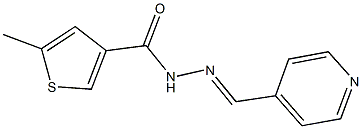 5-methyl-N'-(4-pyridinylmethylene)-3-thiophenecarbohydrazide Struktur