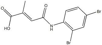 4-(2,4-dibromoanilino)-2-methyl-4-oxo-2-butenoic acid Struktur