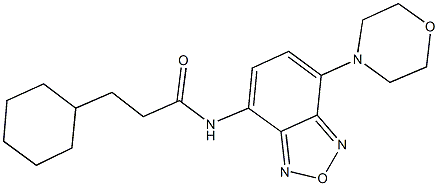 3-cyclohexyl-N-[7-(4-morpholinyl)-2,1,3-benzoxadiazol-4-yl]propanamide Struktur