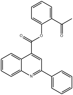 2-acetylphenyl 2-phenyl-4-quinolinecarboxylate Struktur