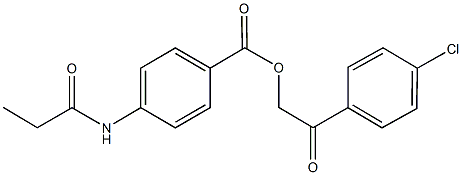 2-(4-chlorophenyl)-2-oxoethyl 4-(propionylamino)benzoate Struktur