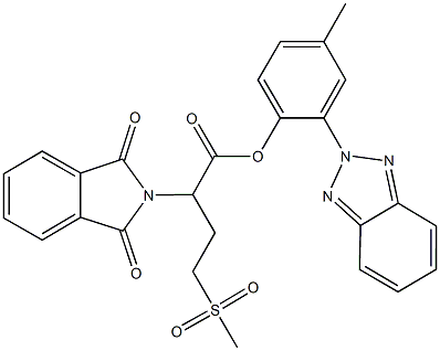 2-(2H-1,2,3-benzotriazol-2-yl)-4-methylphenyl 2-(1,3-dioxo-1,3-dihydro-2H-isoindol-2-yl)-4-(methylsulfonyl)butanoate|