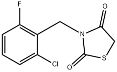 3-(2-chloro-6-fluorobenzyl)-1,3-thiazolidine-2,4-dione Struktur