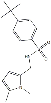 4-tert-butyl-N-[(1,5-dimethyl-1H-pyrrol-2-yl)methyl]benzenesulfonamide Struktur