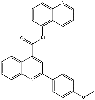 2-(4-methoxyphenyl)-N-(5-quinolinyl)-4-quinolinecarboxamide Struktur