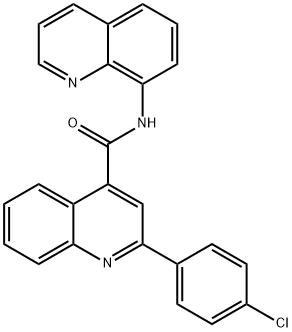 2-(4-chlorophenyl)-N-(8-quinolinyl)-4-quinolinecarboxamide Struktur