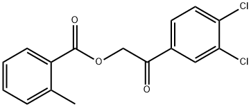 2-(3,4-dichlorophenyl)-2-oxoethyl 2-methylbenzoate Struktur