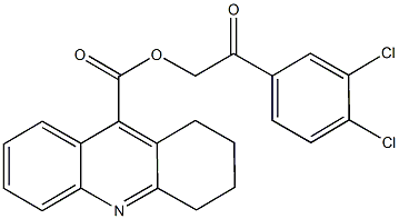 2-(3,4-dichlorophenyl)-2-oxoethyl 1,2,3,4-tetrahydro-9-acridinecarboxylate Struktur