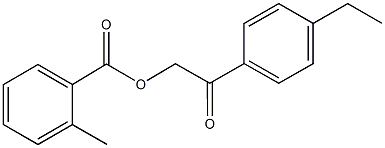 2-(4-ethylphenyl)-2-oxoethyl 2-methylbenzoate Struktur