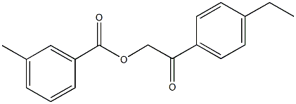 2-(4-ethylphenyl)-2-oxoethyl 3-methylbenzoate Struktur