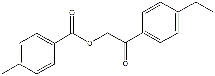 2-(4-ethylphenyl)-2-oxoethyl 4-methylbenzoate Struktur