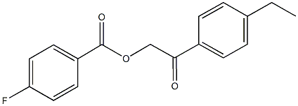 2-(4-ethylphenyl)-2-oxoethyl 4-fluorobenzoate Struktur