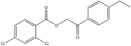 2-(4-ethylphenyl)-2-oxoethyl 2,4-dichlorobenzoate Struktur