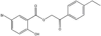 2-(4-ethylphenyl)-2-oxoethyl 5-bromo-2-hydroxybenzoate Struktur