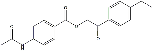 2-(4-ethylphenyl)-2-oxoethyl 4-(acetylamino)benzoate Struktur