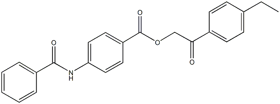 2-(4-ethylphenyl)-2-oxoethyl 4-(benzoylamino)benzoate Struktur