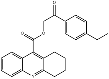 2-(4-ethylphenyl)-2-oxoethyl 1,2,3,4-tetrahydro-9-acridinecarboxylate Struktur