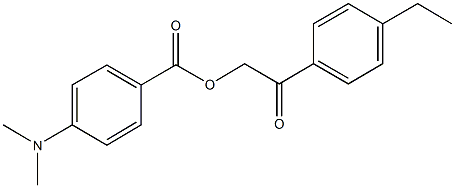 2-(4-ethylphenyl)-2-oxoethyl 4-(dimethylamino)benzoate Struktur