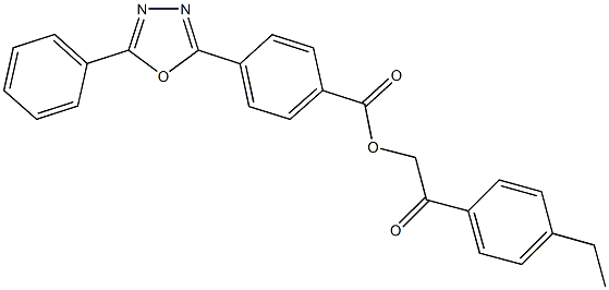 2-(4-ethylphenyl)-2-oxoethyl 4-(5-phenyl-1,3,4-oxadiazol-2-yl)benzoate Struktur