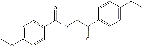 2-(4-ethylphenyl)-2-oxoethyl 4-methoxybenzoate Struktur