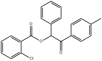 2-(4-methylphenyl)-2-oxo-1-phenylethyl 2-chlorobenzoate Struktur