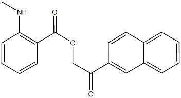 2-(2-naphthyl)-2-oxoethyl 2-(methylamino)benzoate Struktur