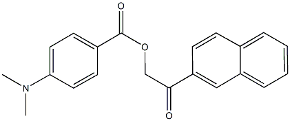 2-(2-naphthyl)-2-oxoethyl 4-(dimethylamino)benzoate Struktur