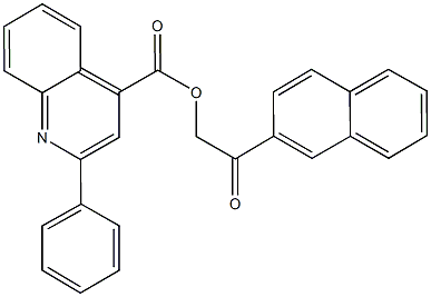 2-(2-naphthyl)-2-oxoethyl 2-phenyl-4-quinolinecarboxylate Struktur