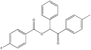 2-(4-methylphenyl)-2-oxo-1-phenylethyl 4-fluorobenzoate Struktur