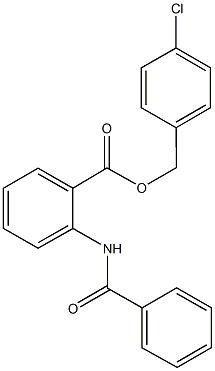 4-chlorobenzyl 2-(benzoylamino)benzoate Struktur