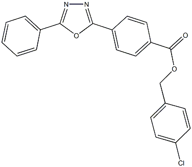 4-chlorobenzyl 4-(5-phenyl-1,3,4-oxadiazol-2-yl)benzoate Struktur