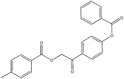 2-[4-(benzoyloxy)phenyl]-2-oxoethyl 4-methylbenzoate Struktur