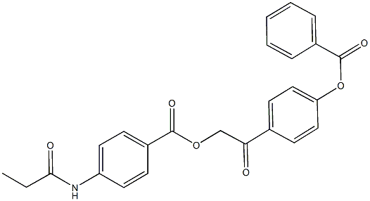 2-[4-(benzoyloxy)phenyl]-2-oxoethyl 4-(propionylamino)benzoate Struktur