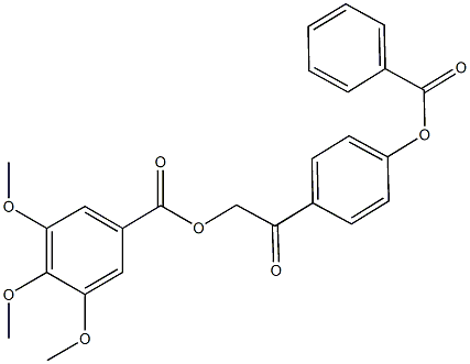 2-[4-(benzoyloxy)phenyl]-2-oxoethyl 3,4,5-trimethoxybenzoate Struktur