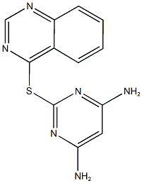 6-amino-2-(4-quinazolinylsulfanyl)-4-pyrimidinylamine Struktur