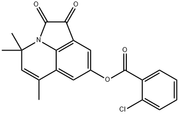 4,4,6-trimethyl-1,2-dioxo-1,2-dihydro-4H-pyrrolo[3,2,1-ij]quinolin-8-yl 2-chlorobenzoate Struktur