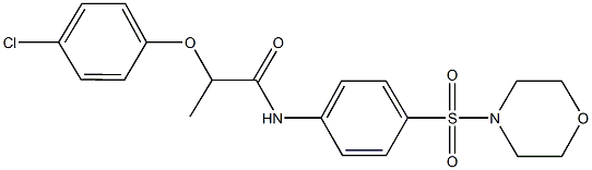 2-(4-chlorophenoxy)-N-[4-(4-morpholinylsulfonyl)phenyl]propanamide Struktur