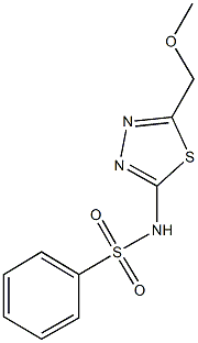 N-[5-(methoxymethyl)-1,3,4-thiadiazol-2-yl]benzenesulfonamide Struktur