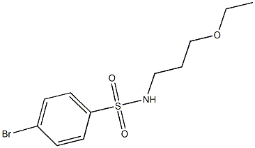 4-bromo-N-(3-ethoxypropyl)benzenesulfonamide Struktur