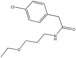 2-(4-chlorophenyl)-N-(3-ethoxypropyl)acetamide Struktur